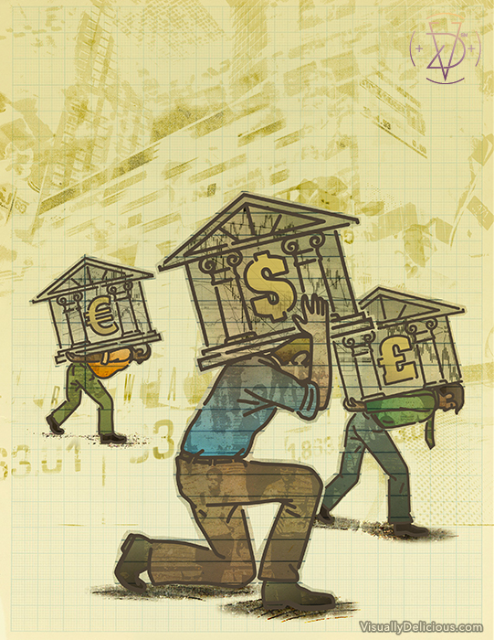 Illustration used for banking conference.